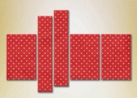 Pictură Rainbow Polyptych Red and white polka dots 11 (2231713)