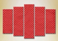 Pictură Rainbow Polyptych Red and white polka dots 15 (2231726)