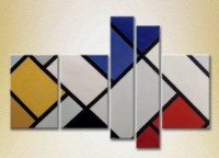 Pictură Rainbow Polyptych Red blue cage 06 (2231741)