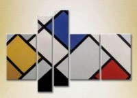 Pictură Rainbow Polyptych Red blue cage 07 (2231719)