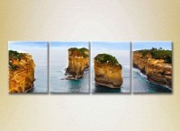 Pictură Rainbow Polyptych Rocks in the Sea 02 (2223423)