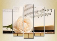 Pictură Rainbow Polyptych Rose on keys 03 (2932871) imaginea #1 — magazin online Desire.md