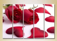 Pictură Rainbow Polyptych Roses and Hearts 02 (2932876)