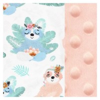 Одеяло для малышей La Millou Yoga Candy Sloths Powder Pink