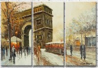 Картина Gallerix Arc de Triomphe and tram in Paris (3485179)