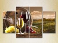 Картина Rainbow Polyptych Still Life White and Red Wine 01 (2220268)