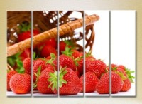 Pictură Rainbow Polyptych Strawberry in a basket 03 (2224579)