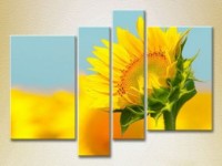 Pictură Rainbow Polyptych Sunflower 01 (2932333)