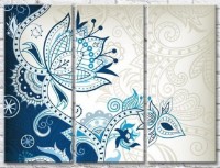 Картина Gallerix Blue Flowers Patterned Graphics (3448919)