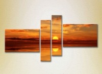 Pictură Rainbow Polyptych Sunset (2223674)