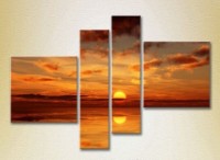 Pictură Rainbow Polyptych Sunset 01 (2223673)