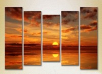 Pictură Rainbow Polyptych Sunset 04 (2224811)