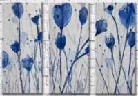 Картина Gallerix Blue wildflowers on gray background (3572522)