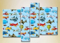 Pictură Rainbow Polyptych Texture Air Transport 03 (2230614)