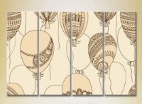 Pictură Rainbow Polyptych Texture balloons 01 (2230625)