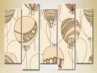 Pictură Rainbow Polyptych Texture balloons 04 (2231833)