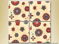 Pictură Rainbow Polyptych Texture beige red 02 (2230618)