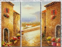 Картина Gallerix Descent to the sea along the stone houses (3485214)