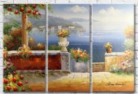 Картина Gallerix Descent to the sea decorated with flower pots (3485175)