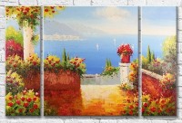 Картина Gallerix Descent to the sea decorated with flowers (3485208)