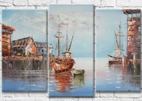 Картина Gallerix Fishing boats at the pier (3485215)