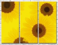 Картина Gallerix Floral abstraction of sunflowers on a yellow background (500801)