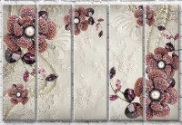 Картина Gallerix Floral jewelry with rhinestones on a beige background (3551889)