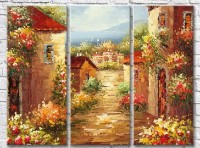 Картина Gallerix Flower Alley along the coastal houses (3485205)