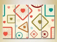 Pictură Rainbow Polyptych Texture Geometry 02 (2230628)