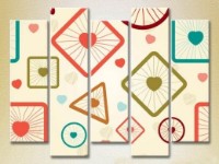 Pictură Rainbow Polyptych Texture Geometry 05 (2231836)