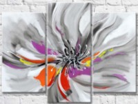 Картина Gallerix Gray abstract flower with multicolored core (500652)