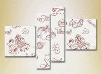 Pictură Rainbow Polyptych Travel 03 (2230363)