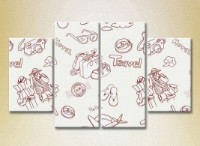 Pictură Rainbow Polyptych Travel 05 (2230380) imaginea #1 — magazin online Desire.md