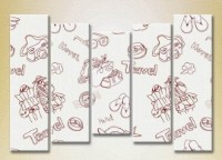 Pictură Rainbow Polyptych Travel 10 (2231721)