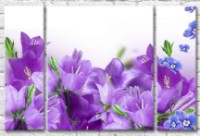 Картина Gallerix Lilac bells and blue flowers on a white background (500663)