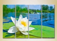 Pictură Rainbow Polyptych Water Lily (2932298)