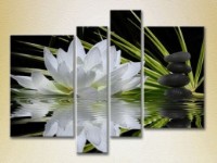 Pictură Rainbow Polyptych Water lily and massage stones 02 (2932273)