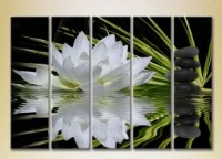 Pictură Rainbow Polyptych Water Lily and Massage Stones 03 (2932800)