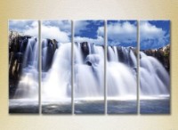 Pictură Rainbow Polyptych Waterfall 03 (2224807)