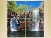 Картина Rainbow Polyptych Waterfall in the rocks (2223663)