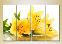 Pictură Rainbow Polyptych Yellow Lilies 01 (2932282)