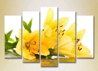 Pictură Rainbow Polyptych Yellow Lilies 02 (2932810)