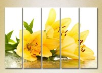 Pictură Rainbow Polyptych Yellow Lilies 03 (2932811)