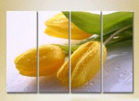 Pictură Rainbow Polyptych Yellow Tulips 05 (2932371)