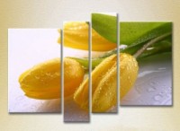 Pictură Rainbow Polyptych Yellow Tulips 07 (2932307)