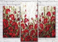 Pictură Rainbow Red Poppies (3572538)