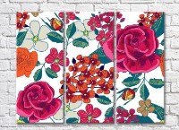 Pictură Rainbow Red roses on white background graphics (3448899)