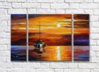 Pictură Rainbow Sailboats at sunset (35110195)