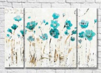 Pictură Rainbow Wildflowers on a white background (3572567)