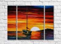 Картина Rainbow Yacht at sunset (35110220)